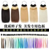 Factory direct supply, hair care teaching, real person hair, full real person hair strands, hair bundle practice, bleaching and dyeing, color card dyeing, spring dyeing details Picture